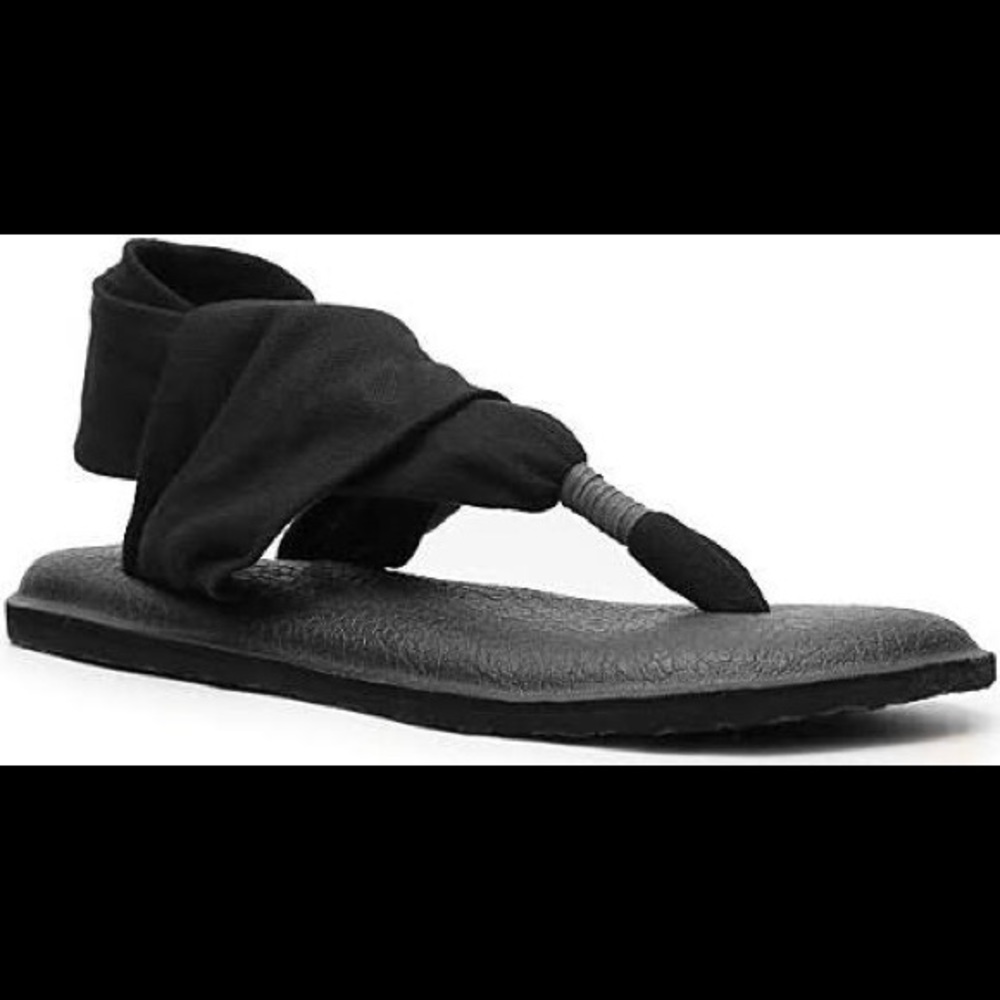 NWOT Sanuk Black Yoga Sling 2 Sandals size 8